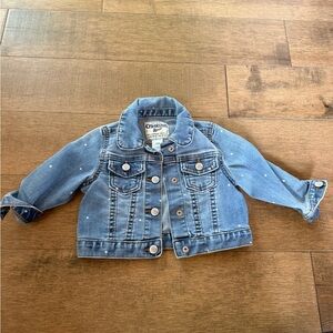 OshKosh B'Gosh Girls' Light Blue Polka Dot Denim Jacket